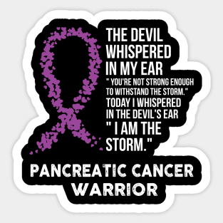 The Devil- Pancreatic Cancer Awareness Support Ribbon Sticker